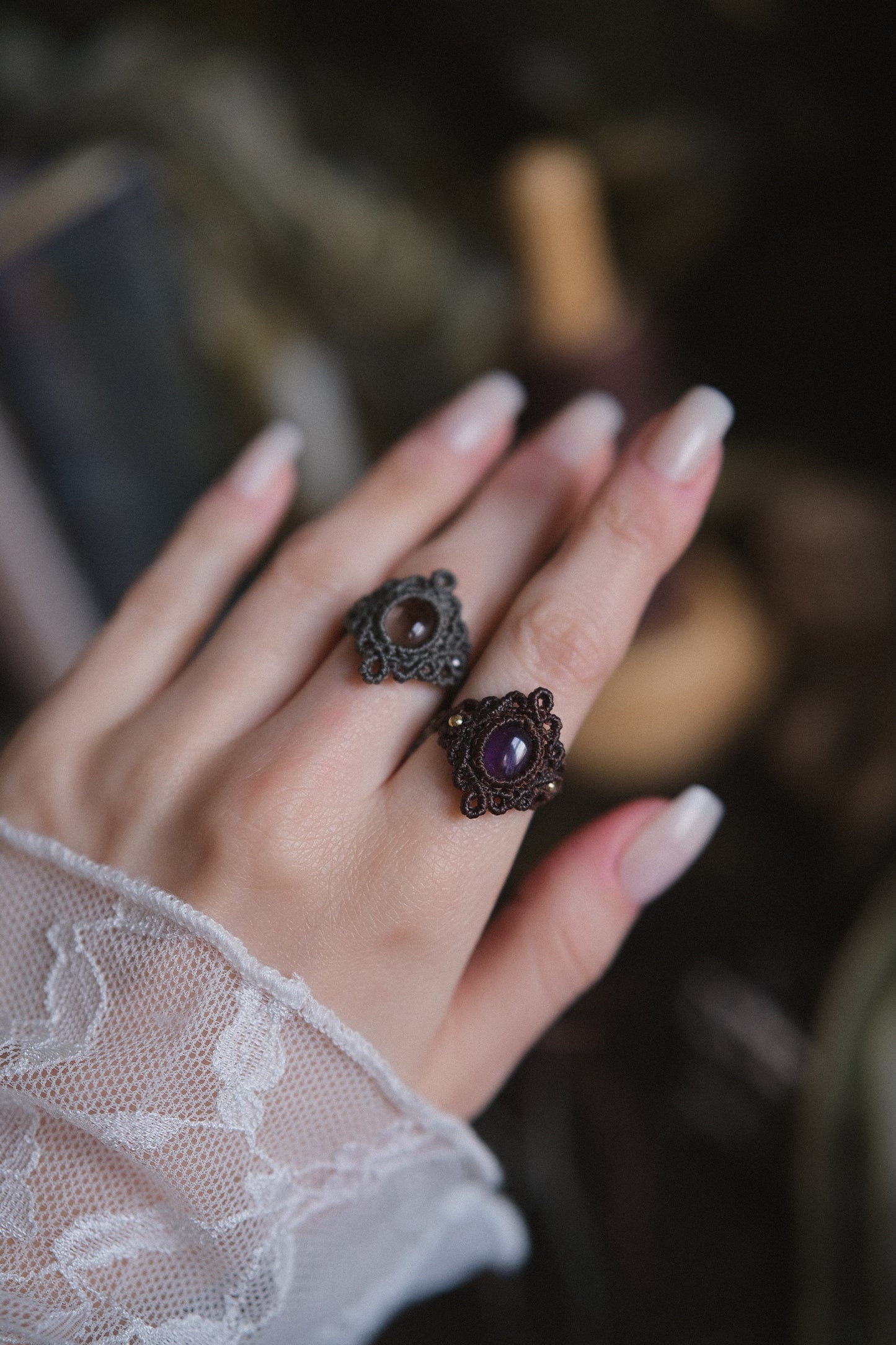 Anello ‘Elowen’ con Ametista