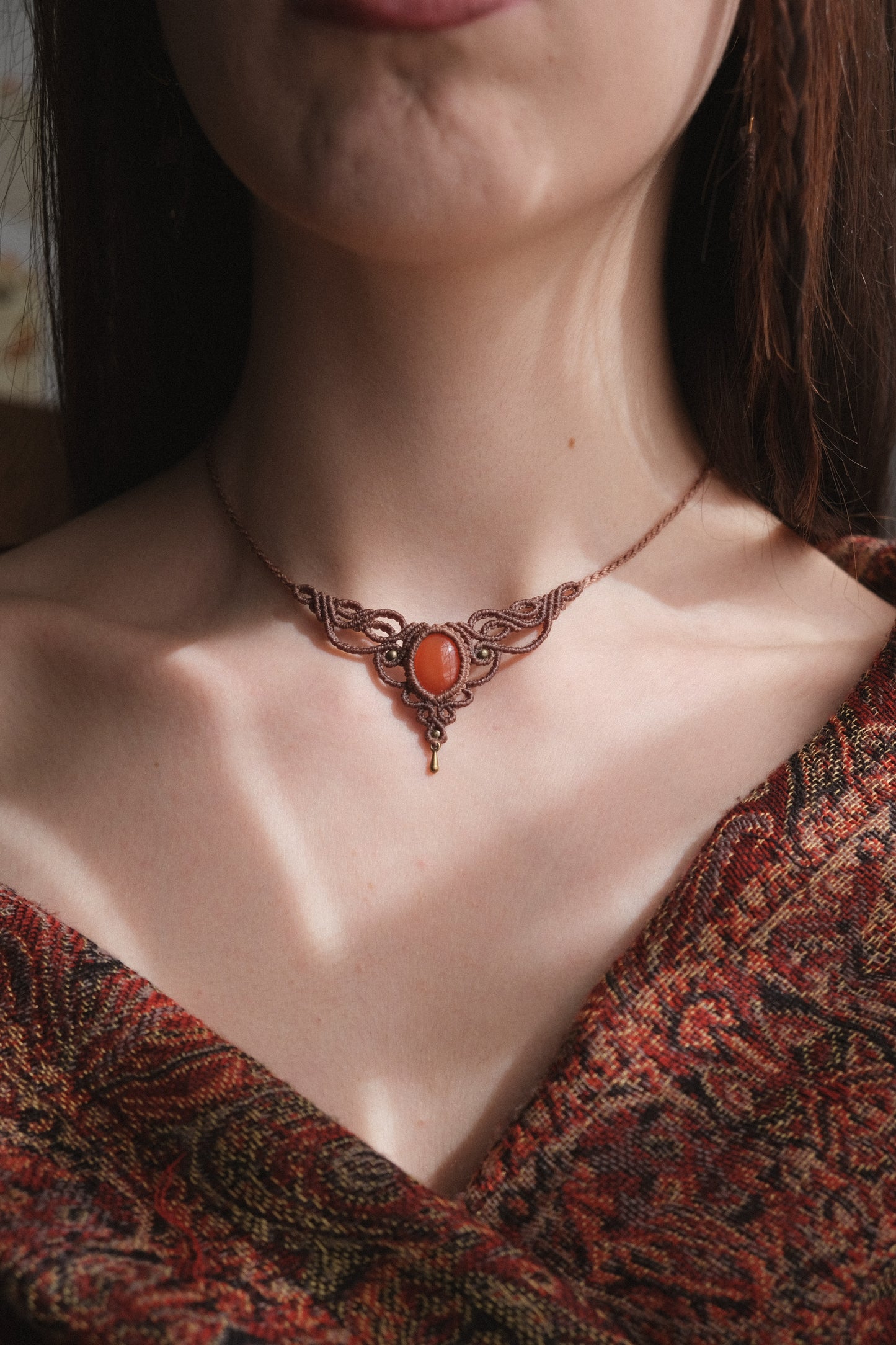 'Rugiada' Choker with Carnelian