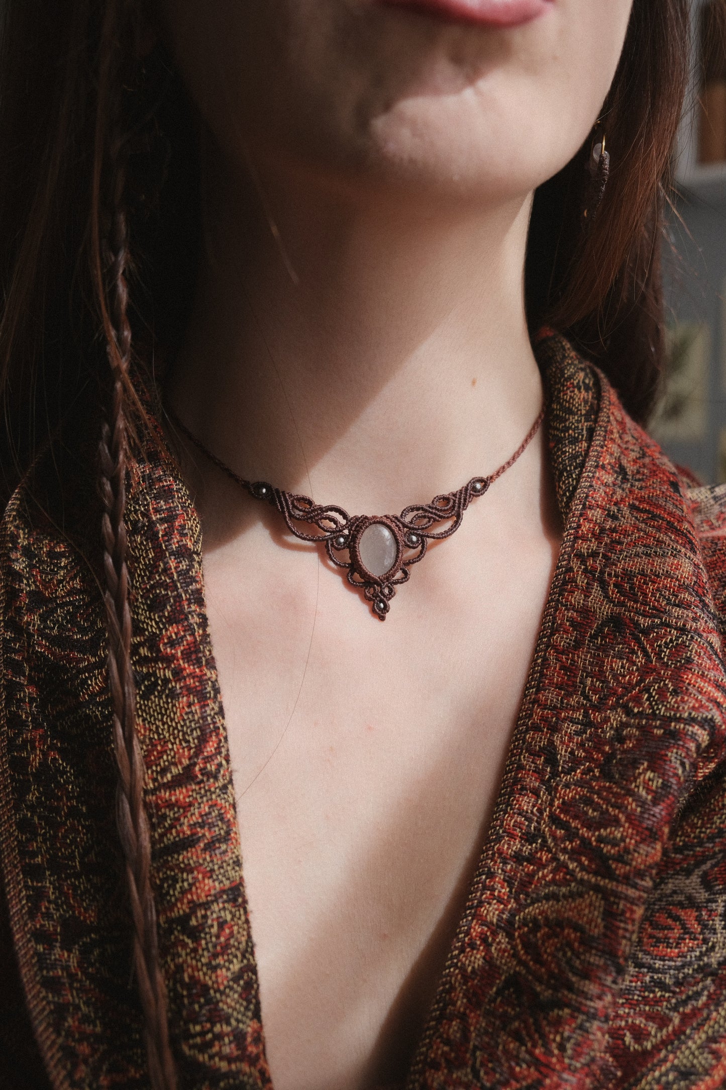'Rugiada' Choker with Milky Aquamarine