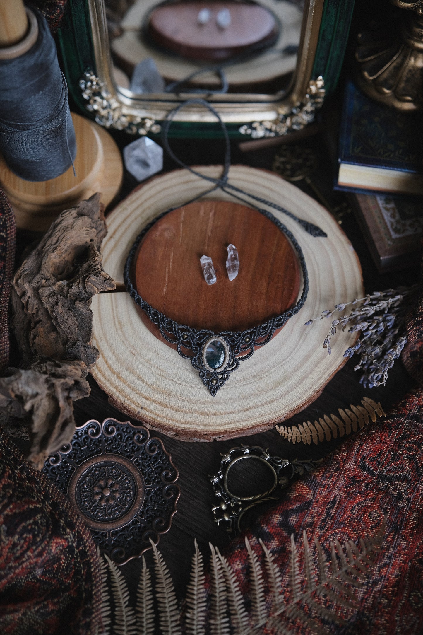 'Driade' Necklace with Moss Agate