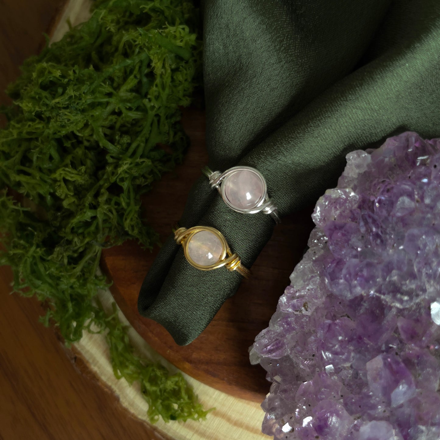 Minimal Ring in Rose Quartz