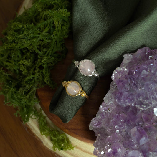 Minimal Ring in Rose Quartz