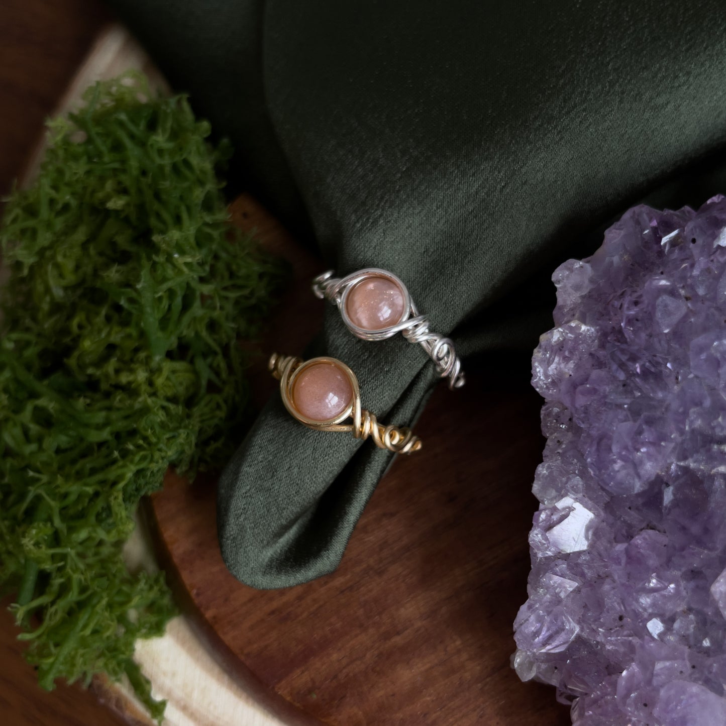 Miriel Ring in Adularia Pesca