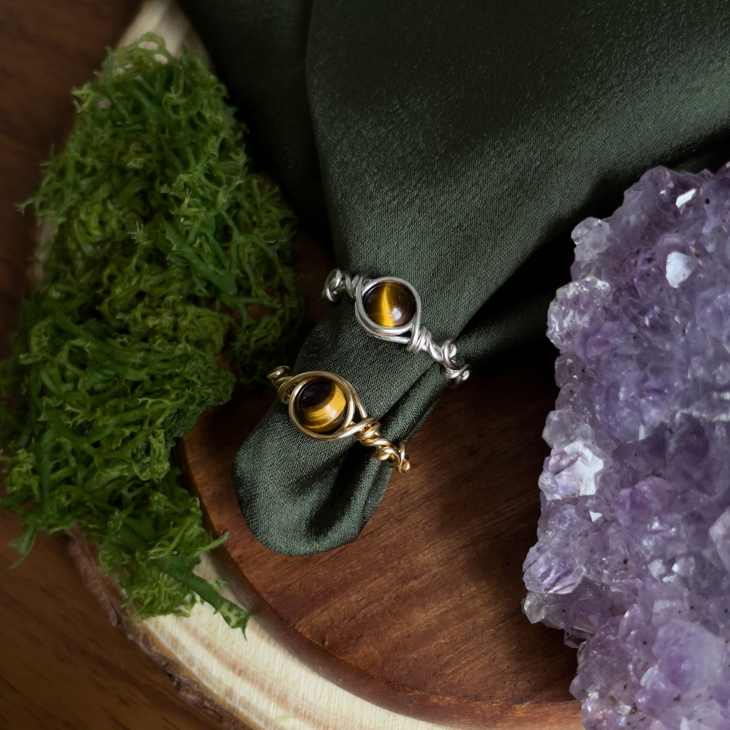Miriel ring in Tiger's Eye
