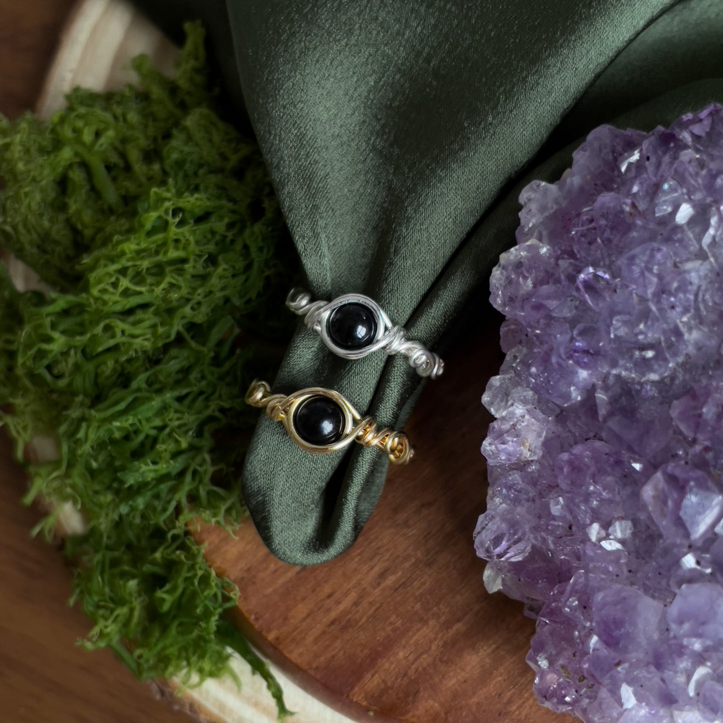 Miriel Ring in Black Tourmaline