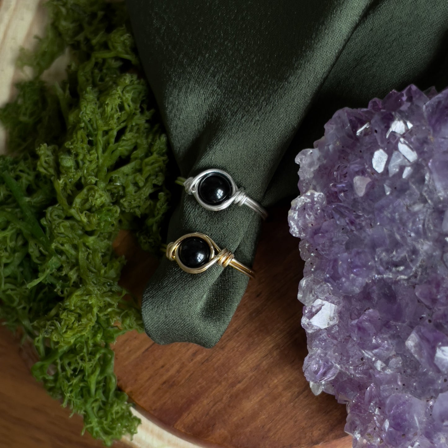 Minimal Ring in Black Tourmaline