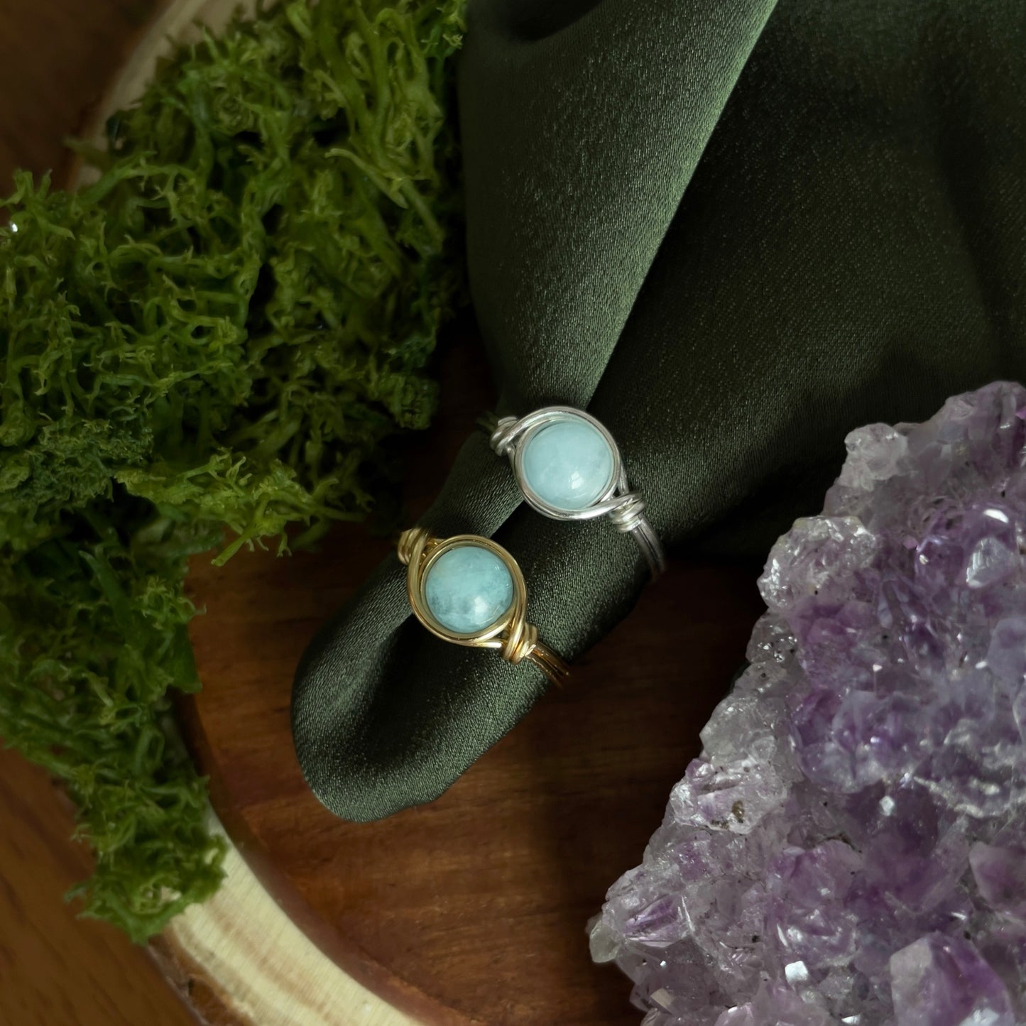 Minimal ring in Aquamarine