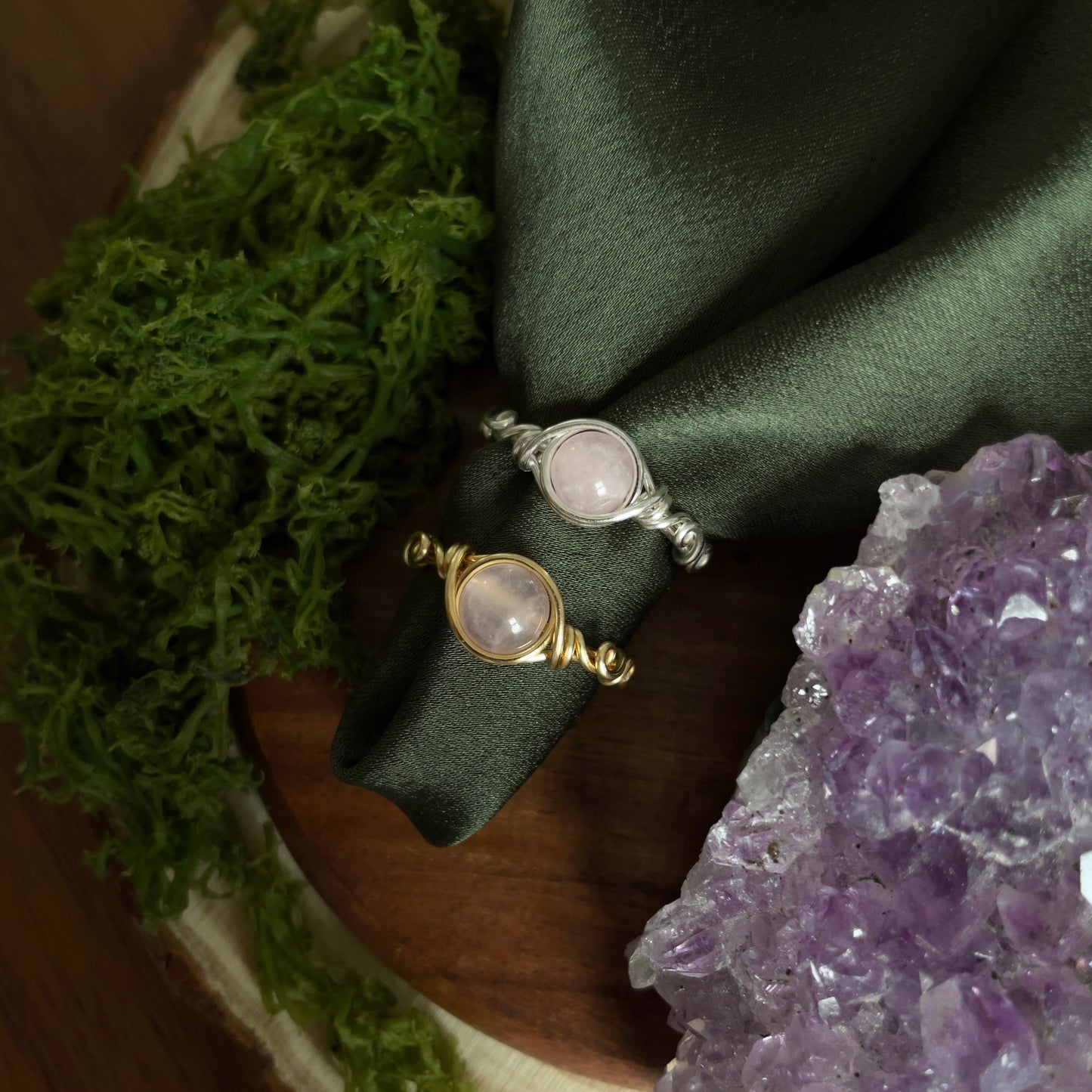 Miriel Ring in Rose Quartz