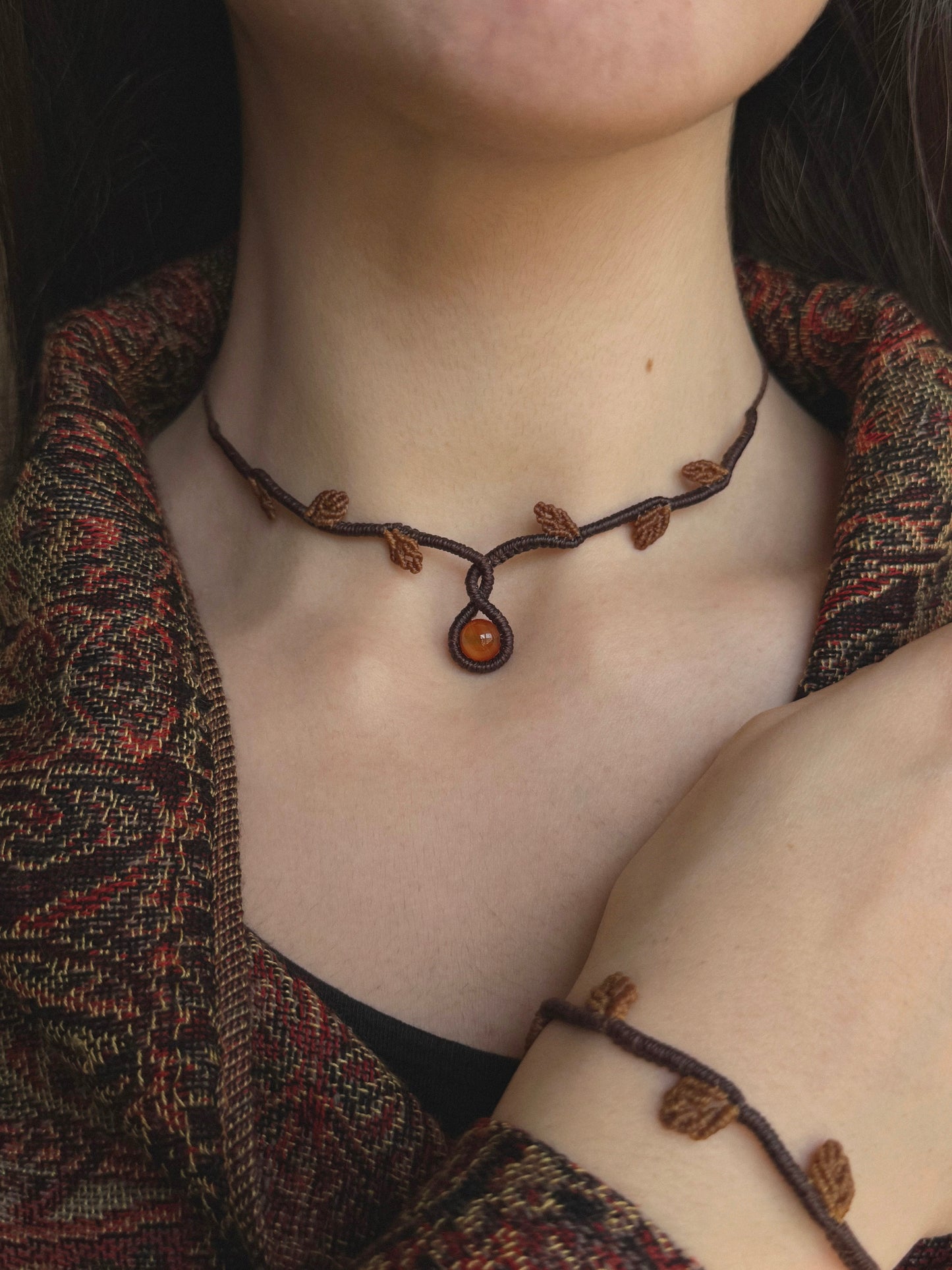 'Rametto' Choker with Carnelian