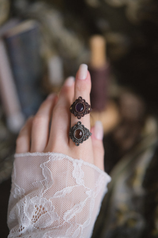 Anello ‘Elowen’ con Ametista