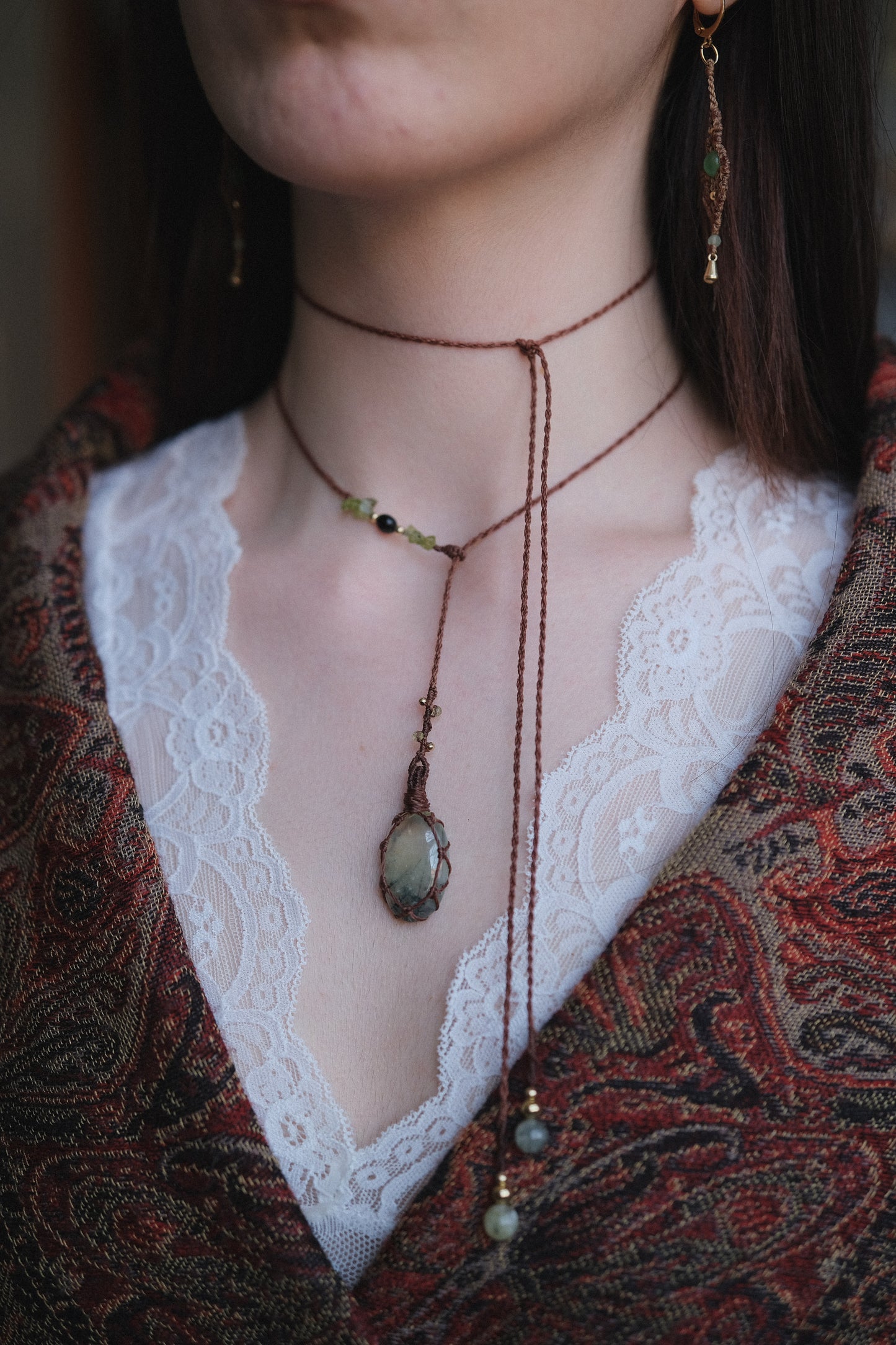 Ciondolo ‘Eirlys’ con Prehnite