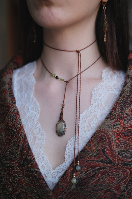 Ciondolo ‘Eirlys’ con Prehnite