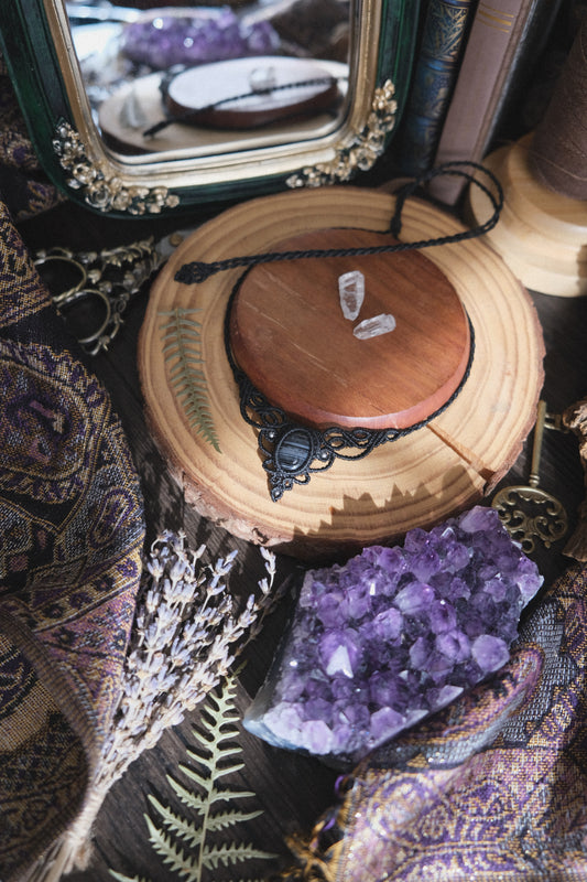 'Dew'-Choker mit schwarzem Achat