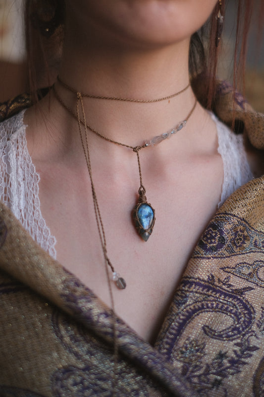 1.Ciondolo ‘Eirlys’ con Labradorite