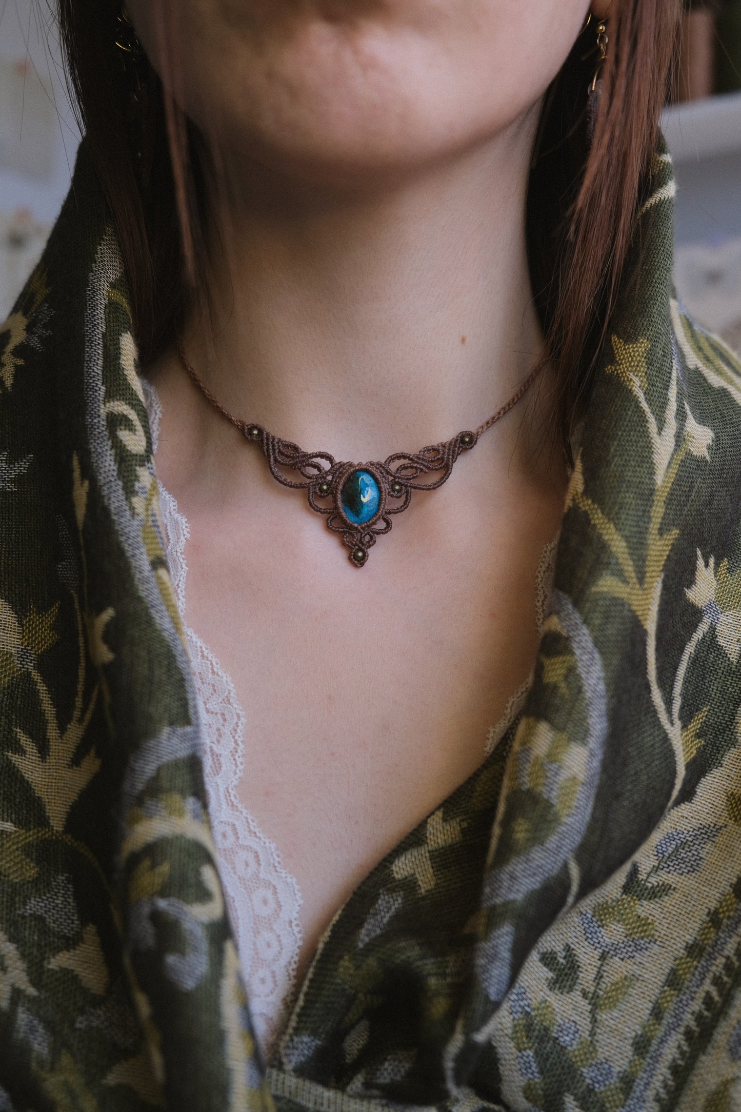 'Rugiada' Choker with Chrysocolla