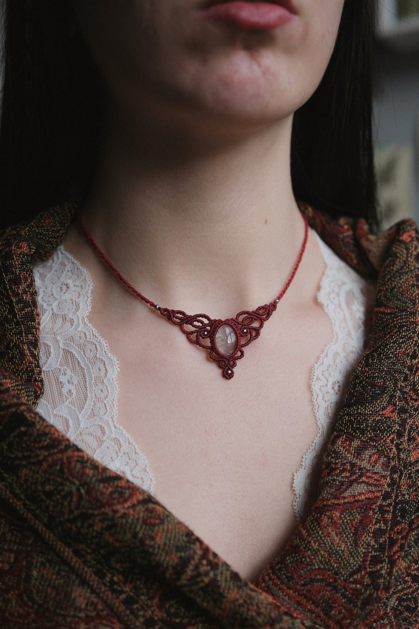 'Silene' Choker mit klarem Quarz