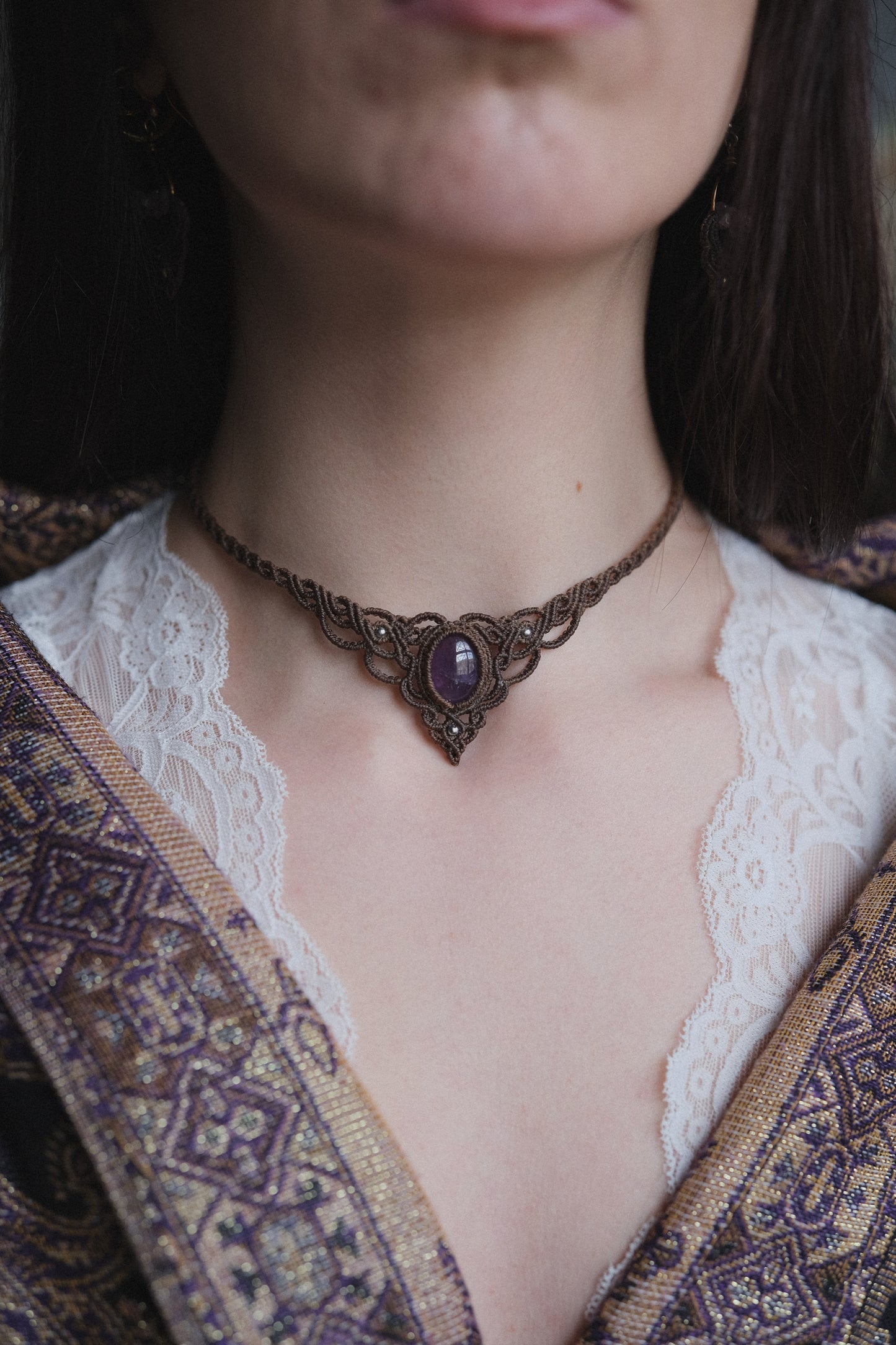 'Driade' Choker mit Amethyst
