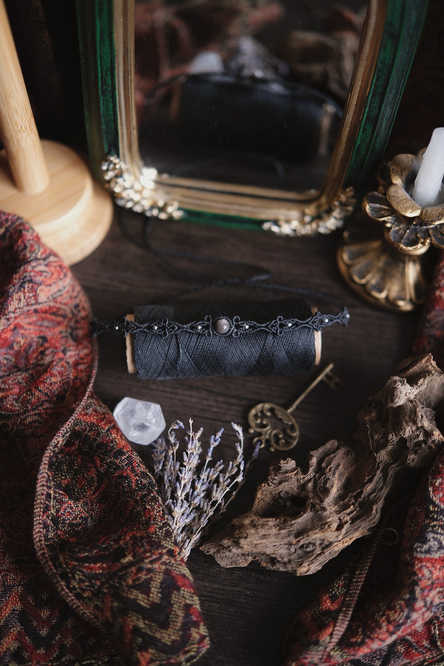 'Hesperis' Choker with Silver Obsidian