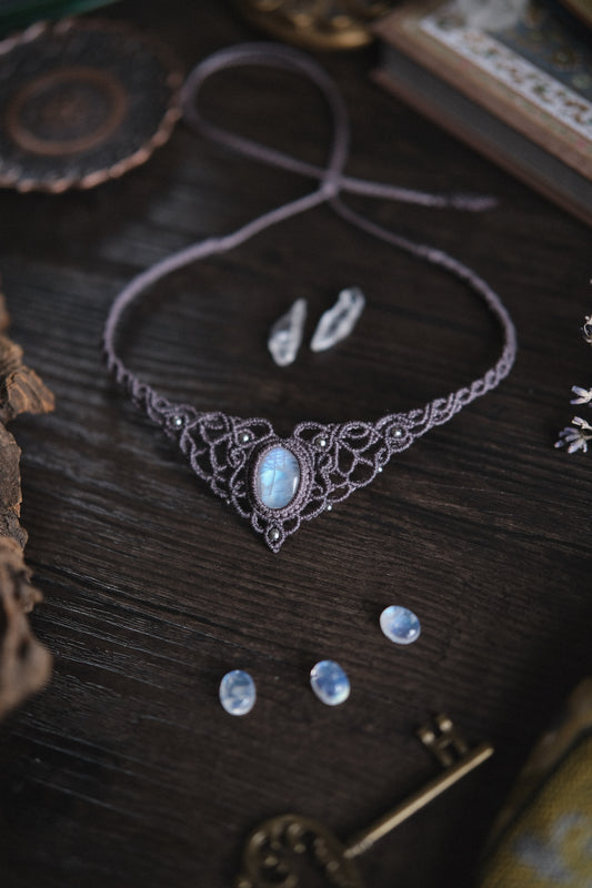 Girocollo ‘Salice’ con Labradorite Bianca