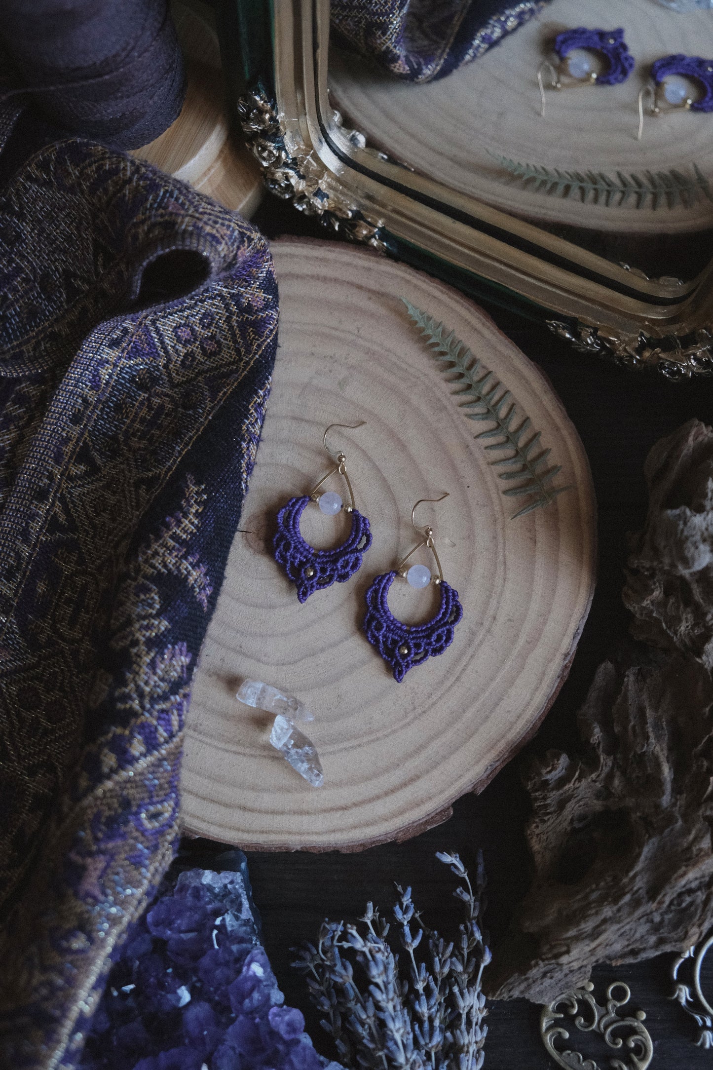 'Alyndra' Earrings with Rose Quartz