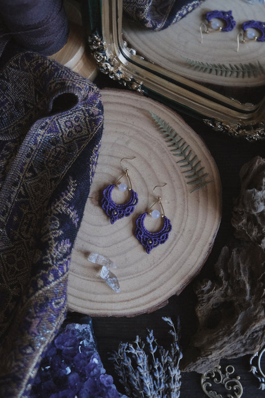 'Alyndra' Earrings with Rose Quartz