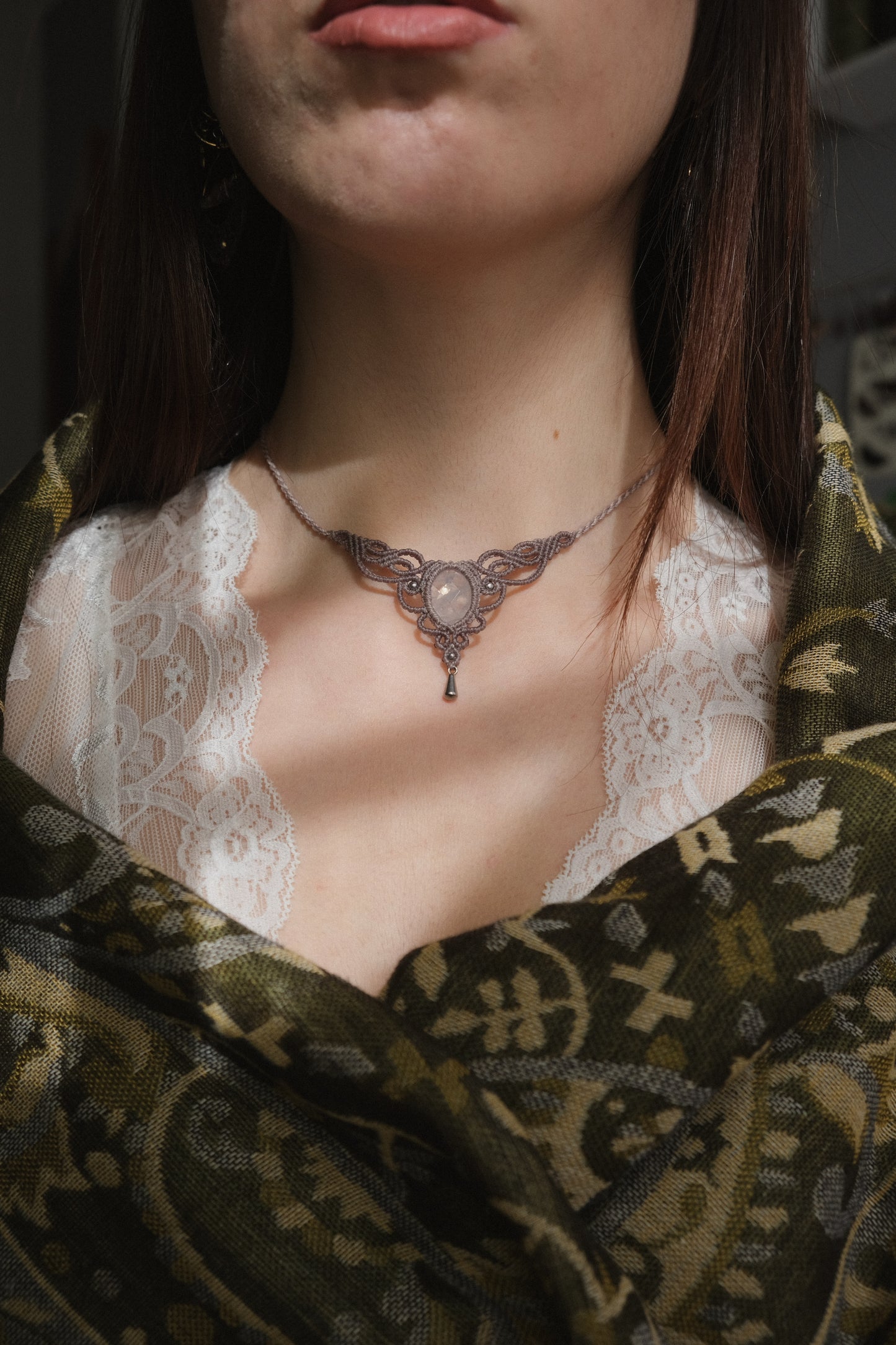 'Dew' Choker with Clear Quartz