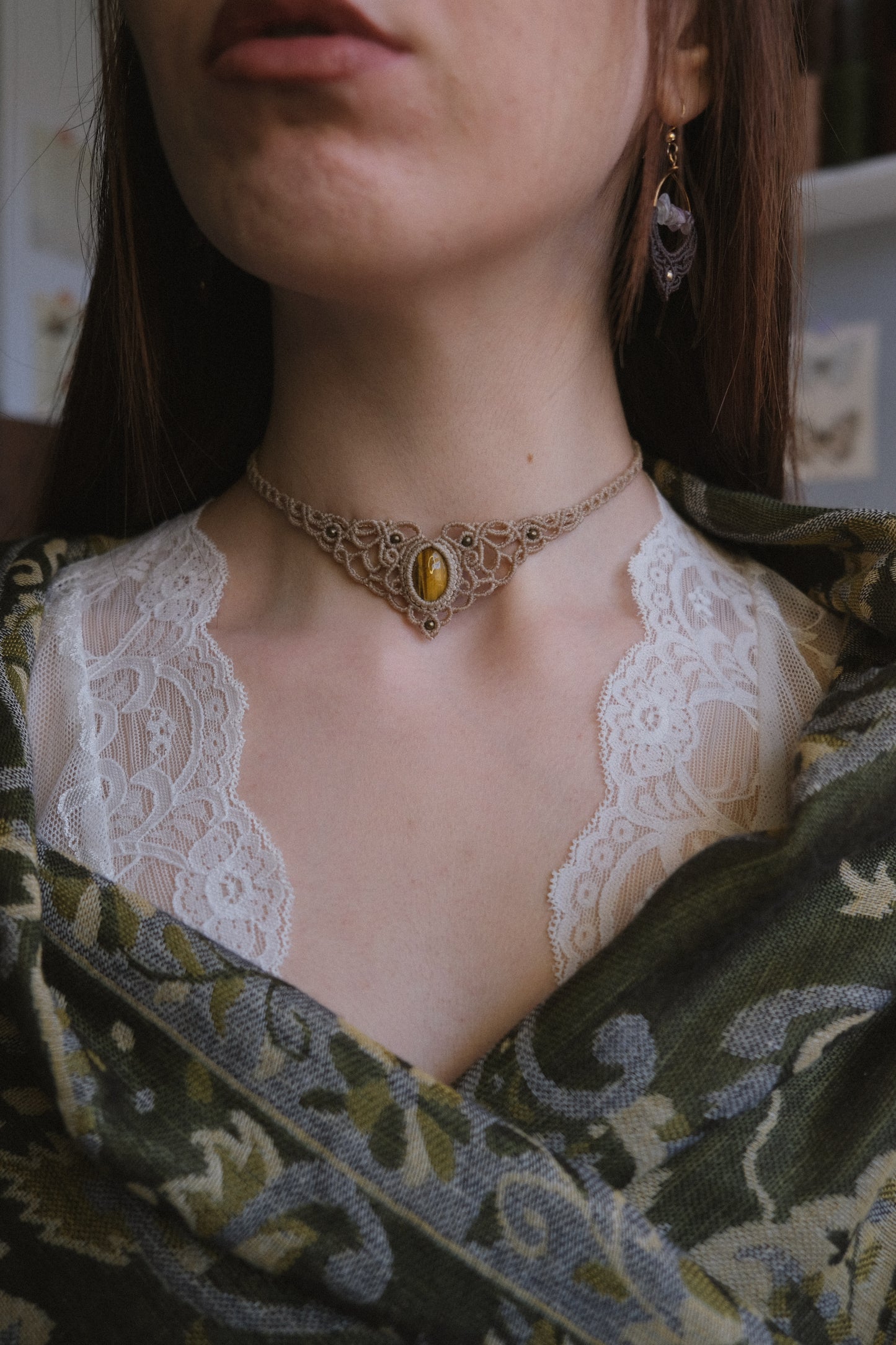 'Willow' Choker with Tiger's Eye