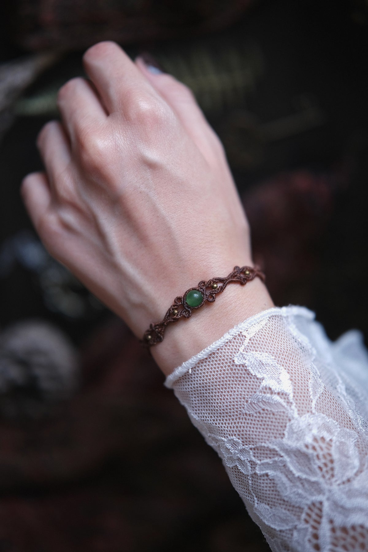 Bracciale ‘Hesperis’ con Avventurina Verde
