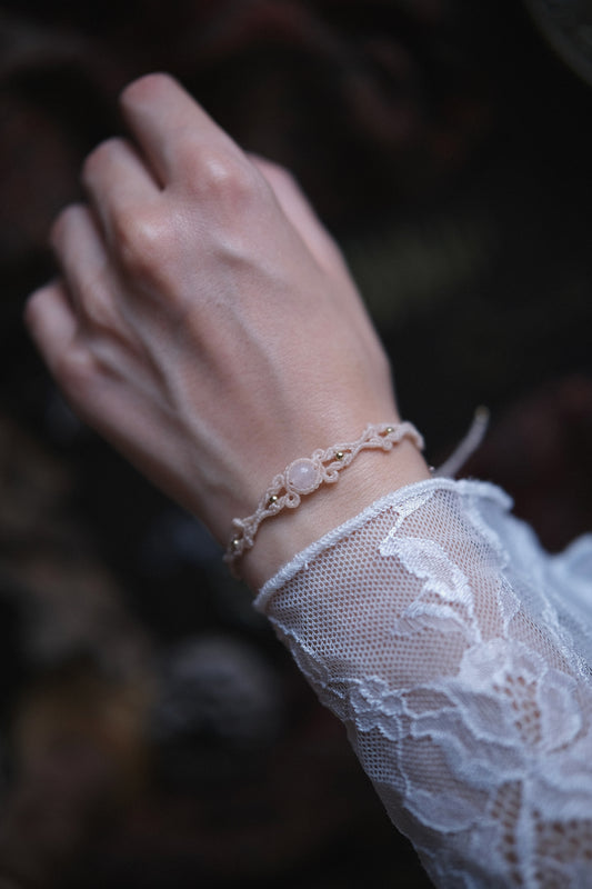 Bracciale ‘Hesperis’ con Quarzo Rosa
