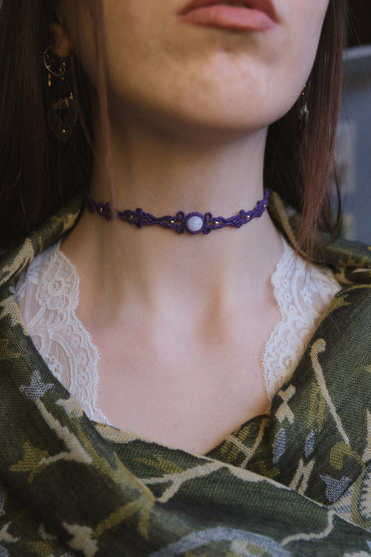 Choker 'Hesperis' with Selenite