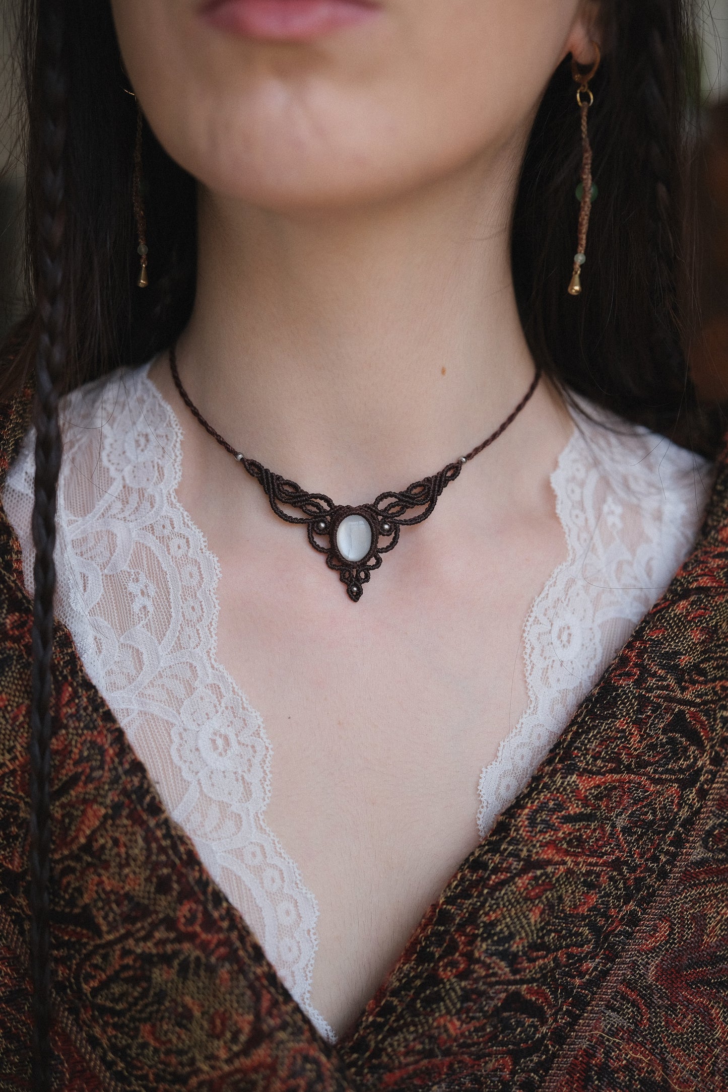 'Rugiada' Necklace with Adularia