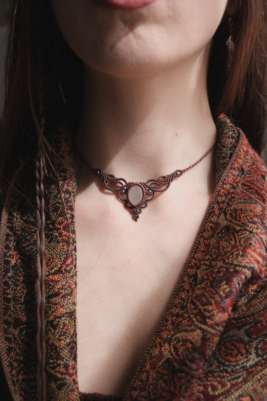 'Rugiada' Choker with Milky Aquamarine