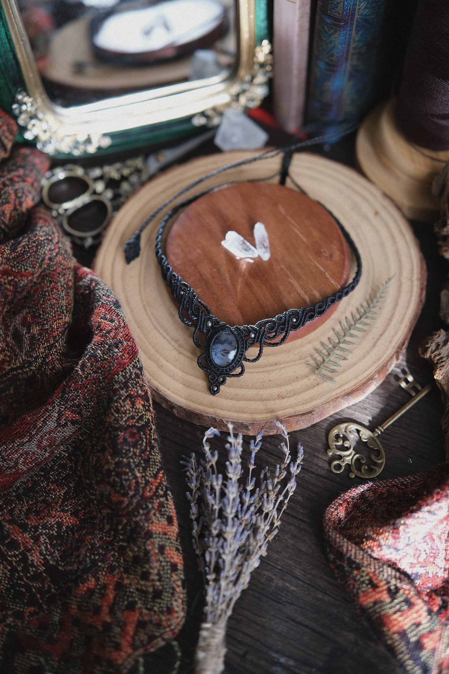'Althaea' Choker with Dendritic Opal