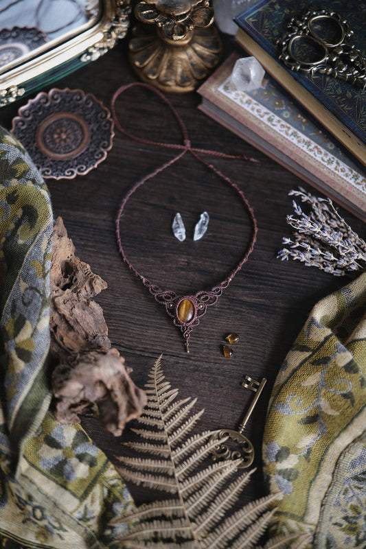 Girocollo ‘Silene’ con Occhio di Tigre