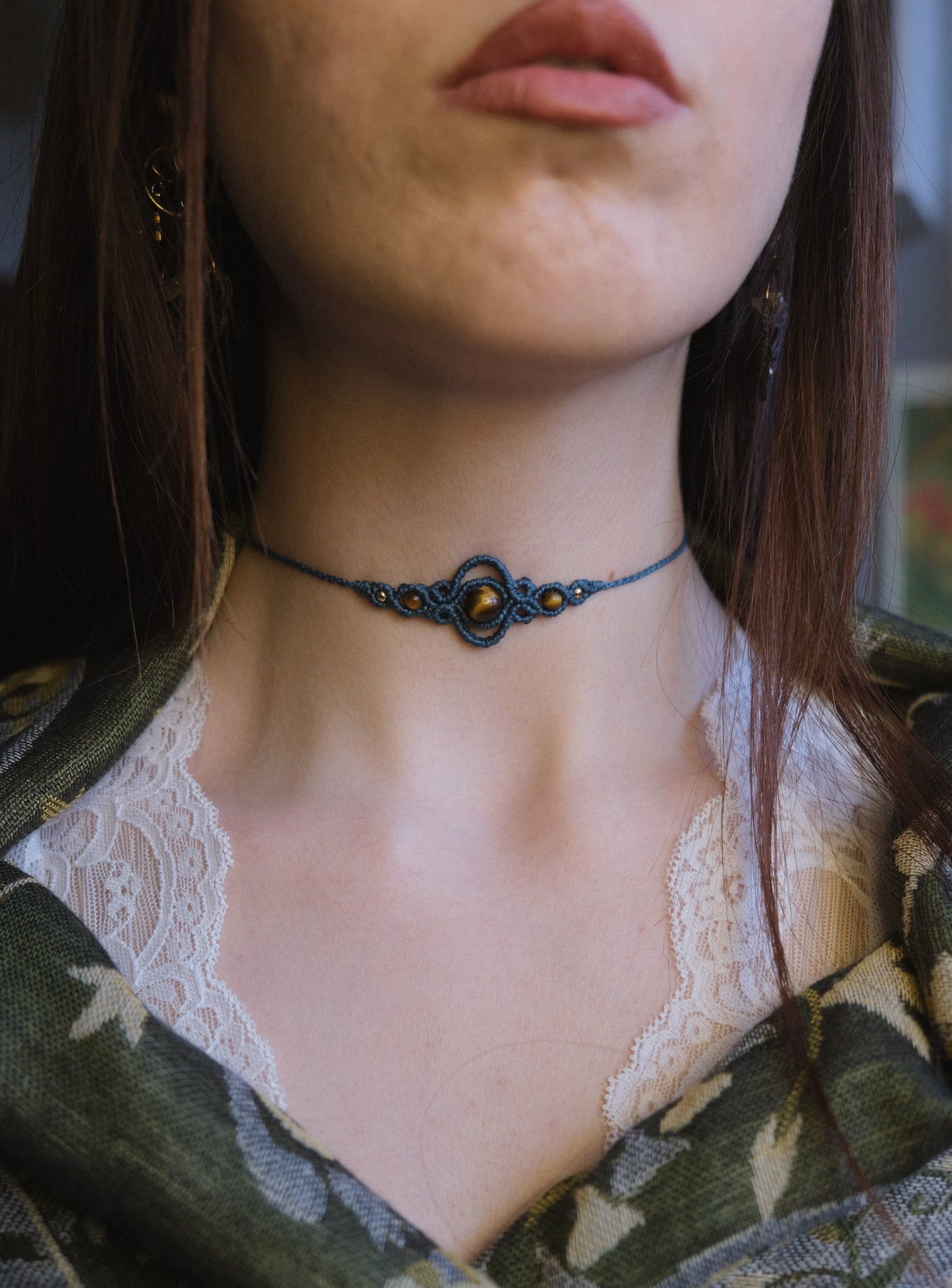 Choker ‘Dittamo’ con Occhio di Tigre