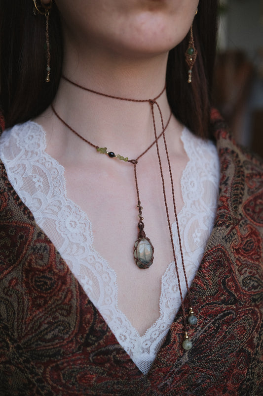 Ciondolo ‘Eirlys’ con Prehnite