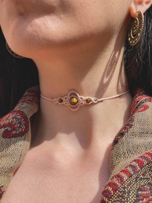 ‘Dittamo’ Choker con Occhio di Tigre