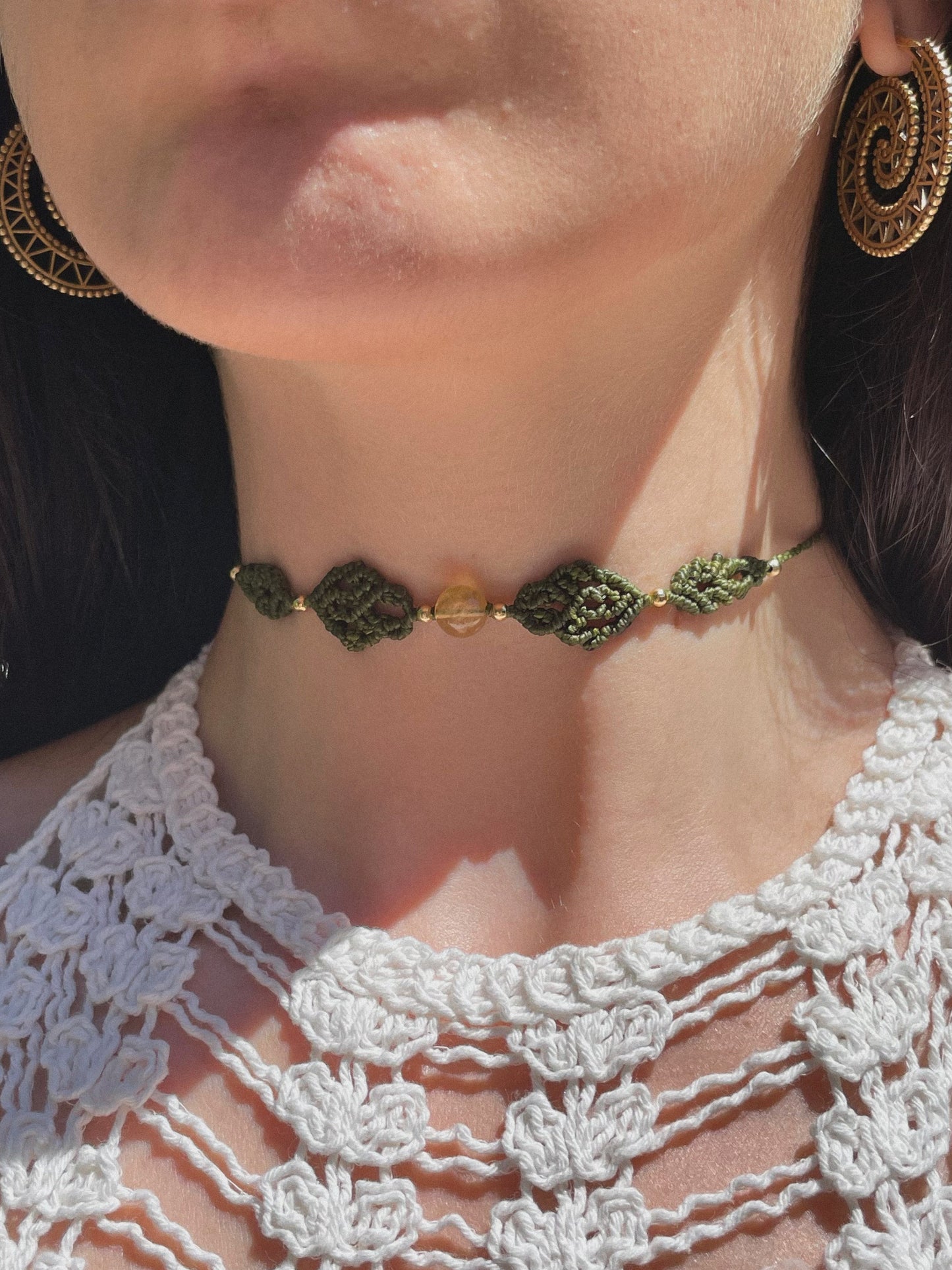 ‘Amaryllis’ Choker con Fluorite Gialla