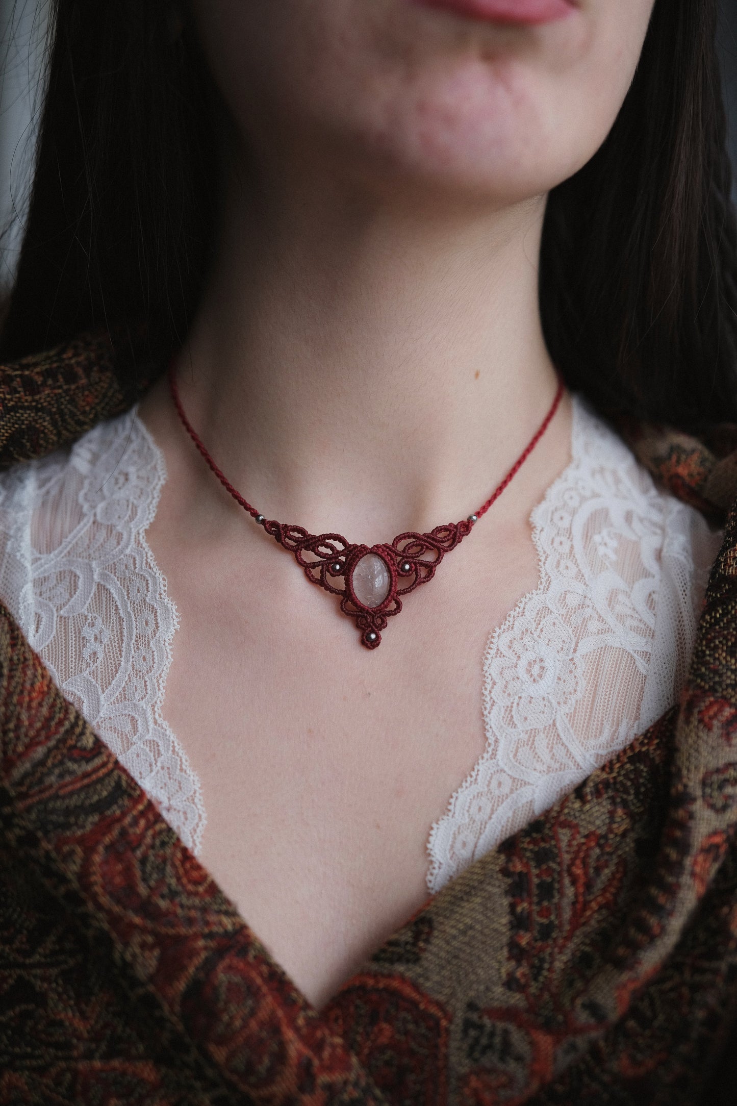 'Silene' Choker mit klarem Quarz