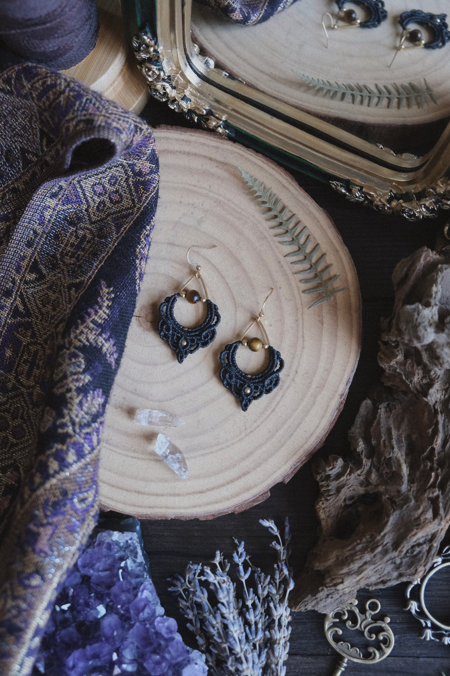 'Alyndra' Tiger's Eye Earrings