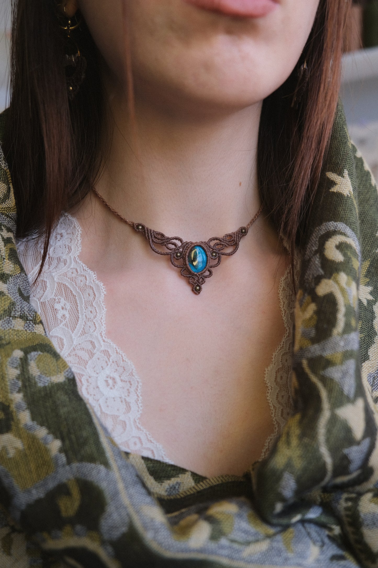 'Rugiada' Choker with Chrysocolla