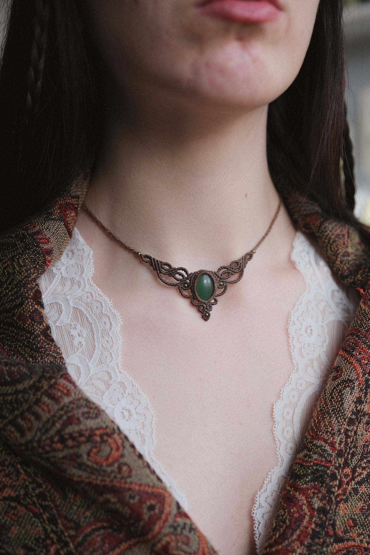 'Rugiada' Choker mit grünem Aventurin