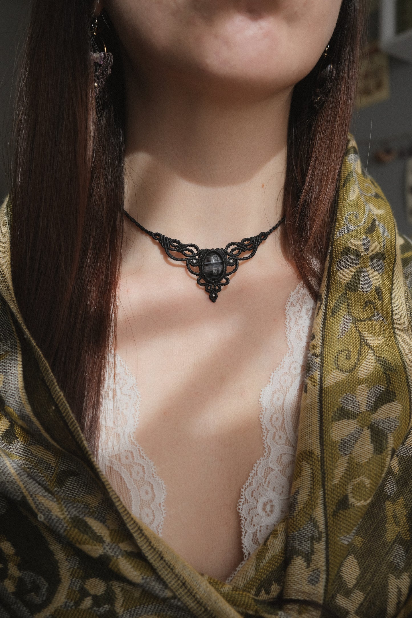 'Dew'-Choker mit schwarzem Achat