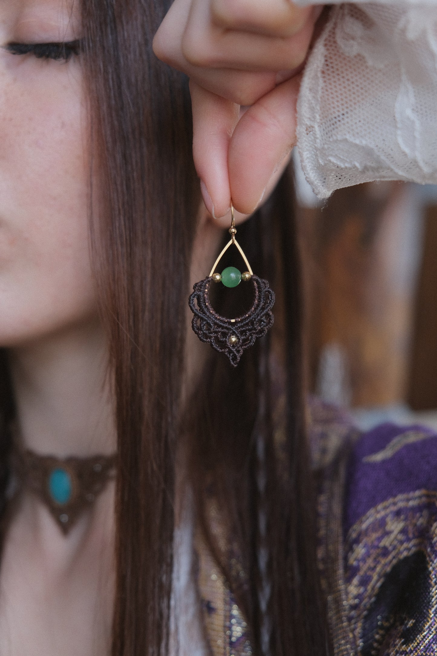 Orecchini ‘Alyndra’ con Avventurina Verde