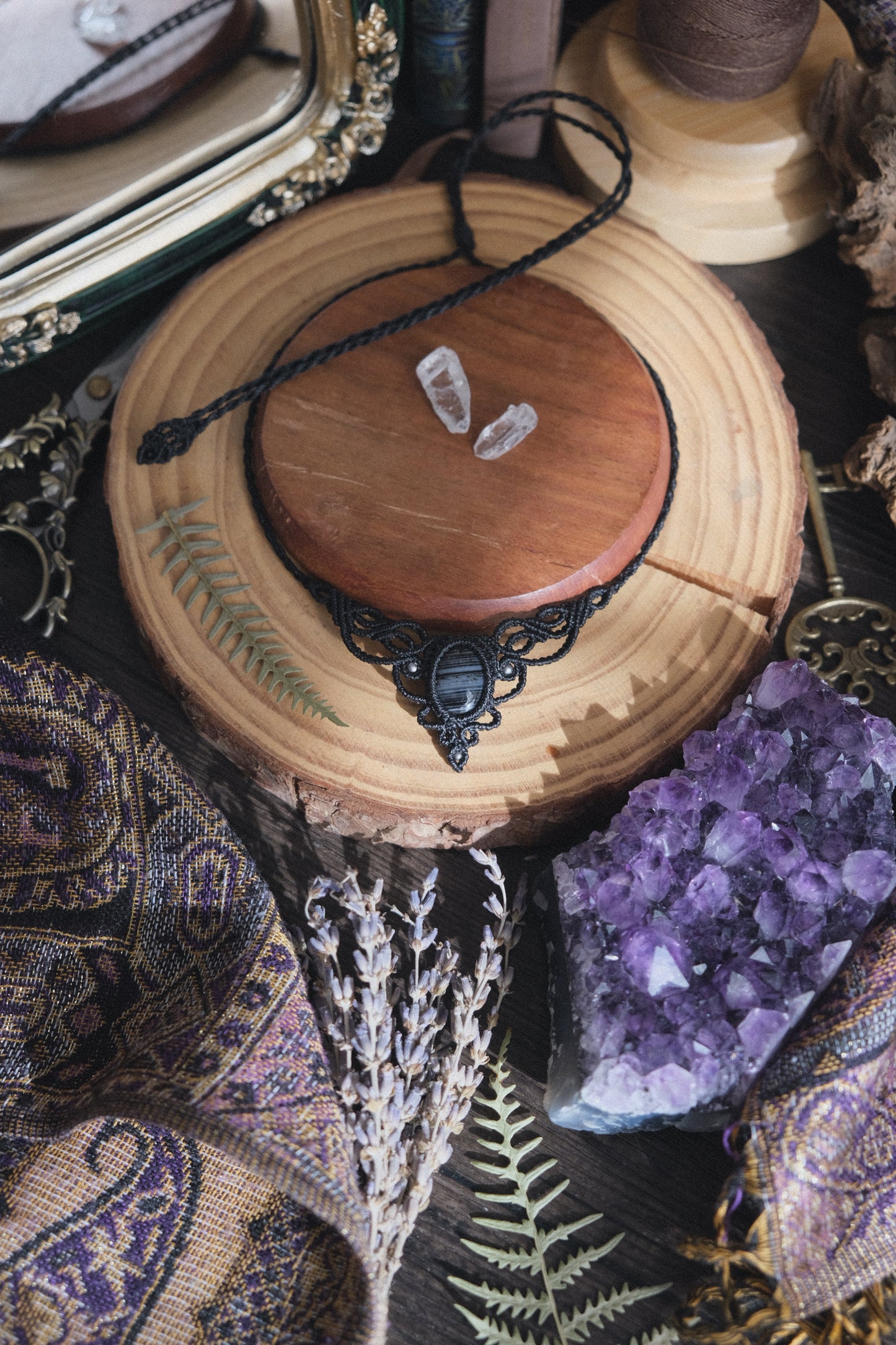 'Dew'-Choker mit schwarzem Achat