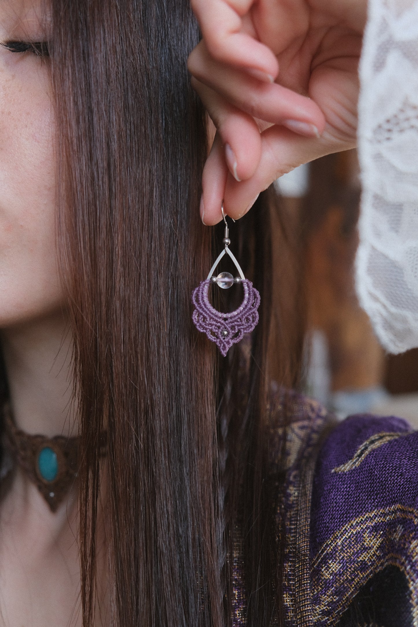 Orecchini ‘Alyndra’ con Quarzo Ialino