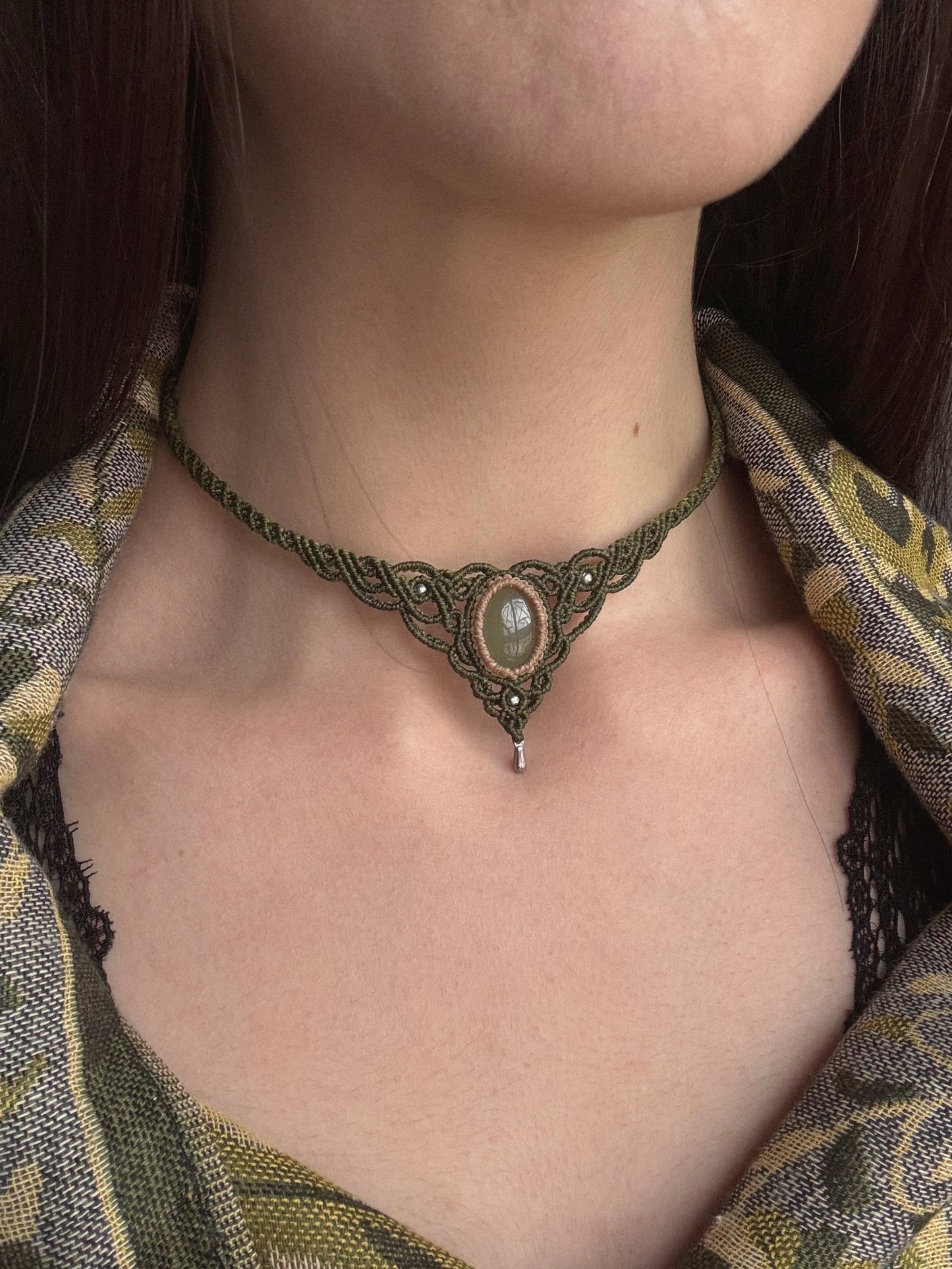 'Driade' Choker with Green Aventurine