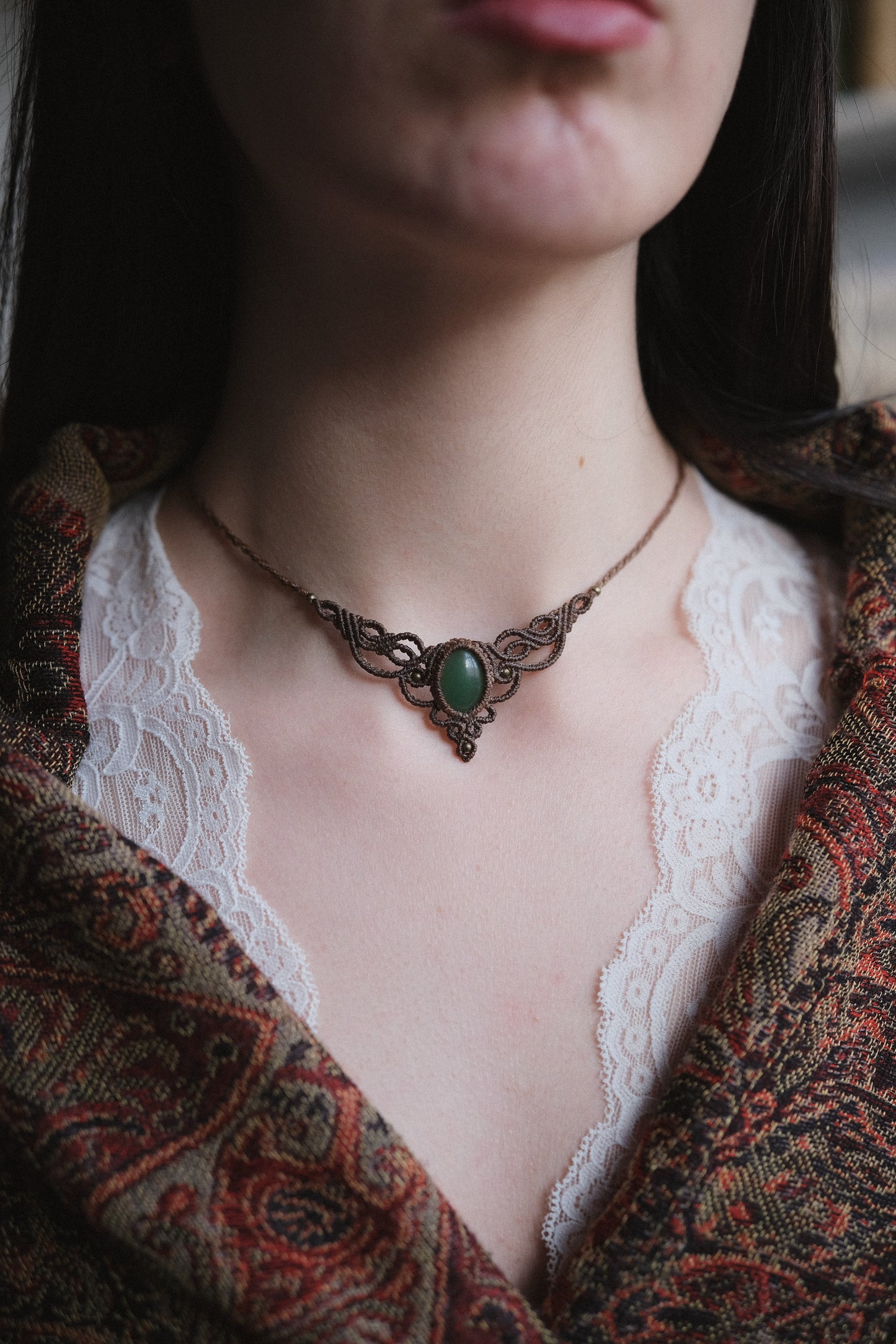 'Rugiada' Choker mit grünem Aventurin