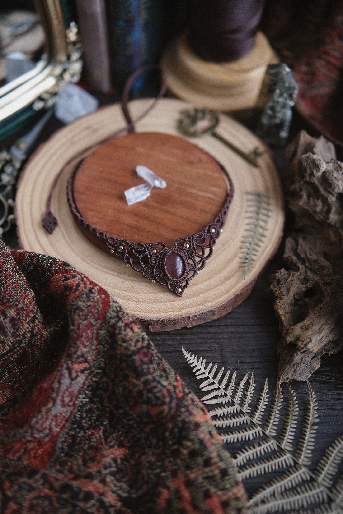 'Willow' Choker with Strawberry Quartz
