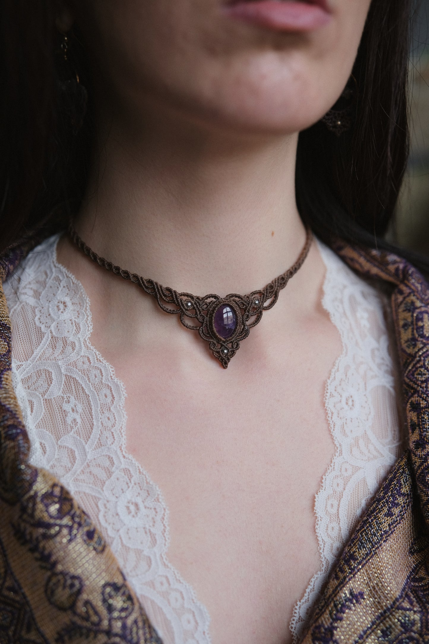 'Driade' Choker mit Amethyst